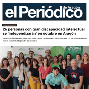 Ir a 26 personas con gran discapacidad intelectual se ‘independizarán’ en octubre en Aragón.