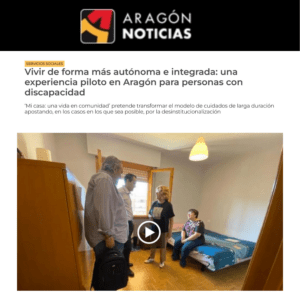 Ir a Vivir de forma más autónoma e integrada: una experiencia piloto en Aragón para personas con discapacidad
